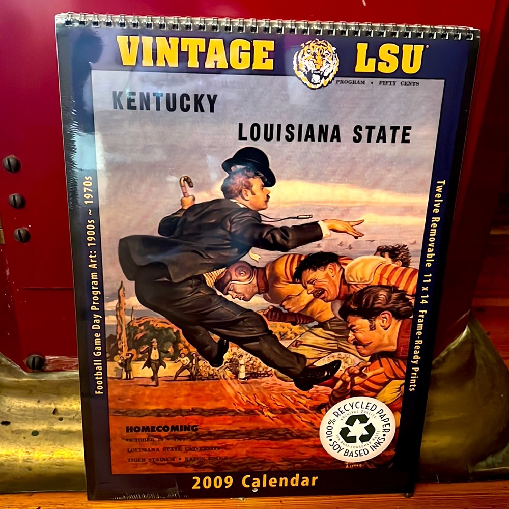 Vintage LSU 2009 Football Game Day Art Calendar